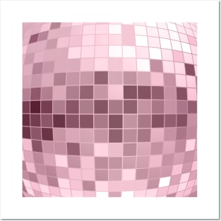 Disco Fever Neck Gator Rose Gold Look Disco Ball Posters and Art